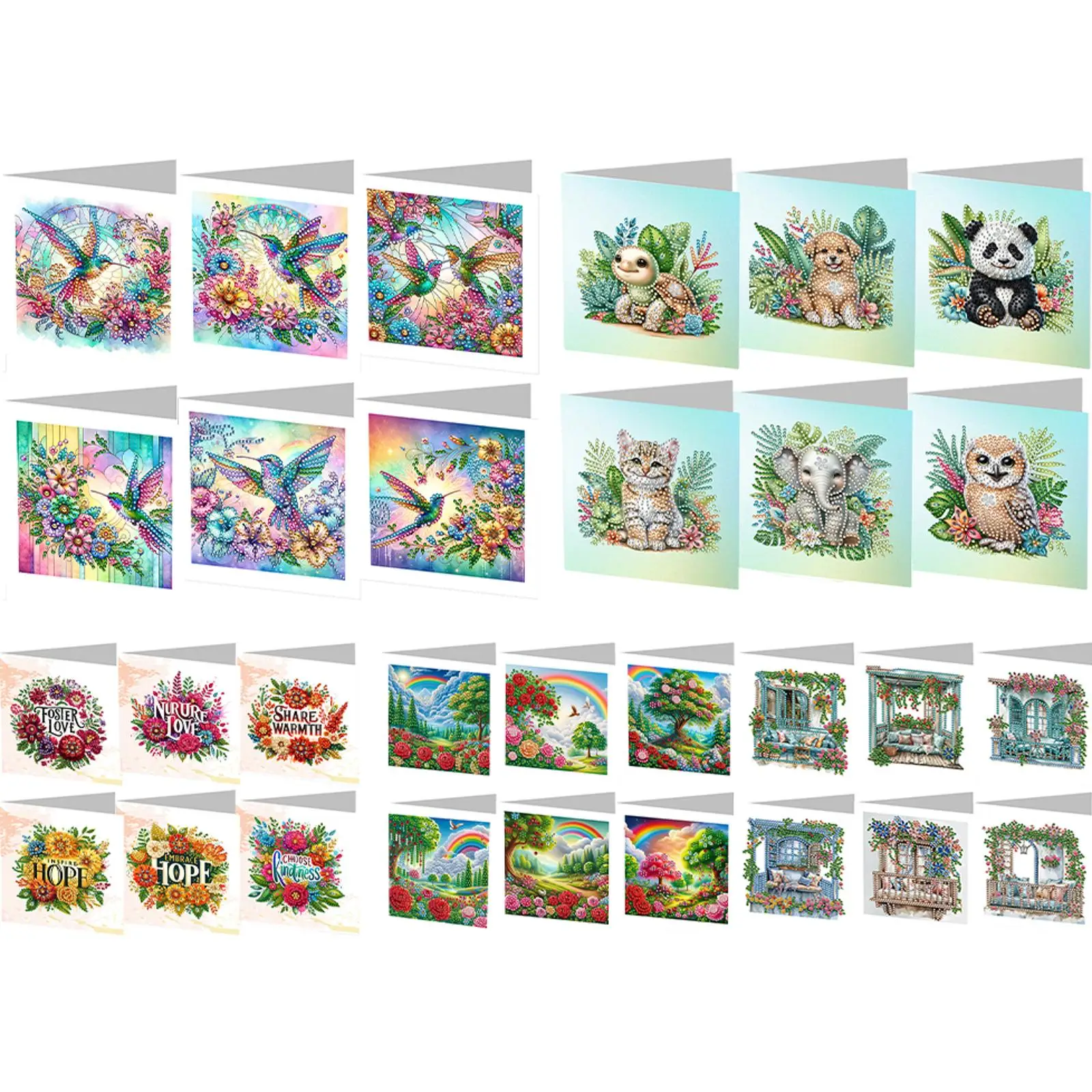6Pcs Special Shape Garden Diamond Handmade Card Diamond Drawing Card Diamond Daily Wish Card Gifts for Family Friends and Lover
6Pcs Special Shape Garden Diamond Handmade Card Diamond Drawing Card Diamond Daily Wish Card Gifts for Family Friends and Lover