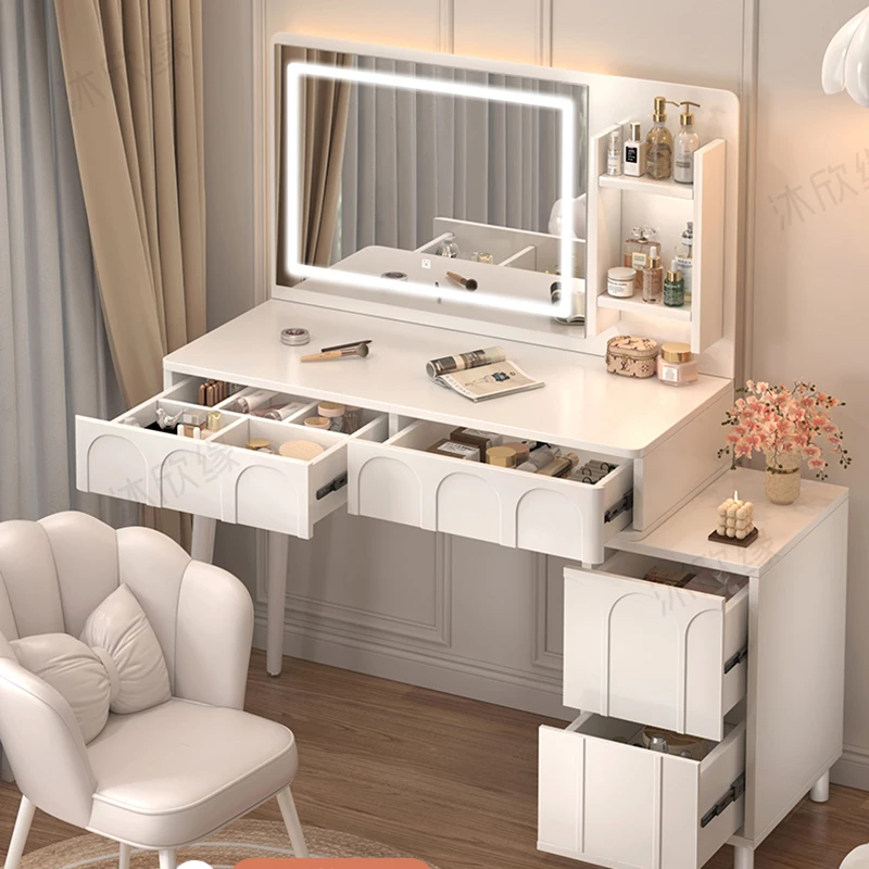 Luxury Manicure Dressing Table Stoo Drawer Chairs Storage Makeup Vanity Coiffeuse De Chambre Maquillage Furniture Set
Luxury Manicure Dressing Table Stoo Drawer Chairs Storage Makeup Vanity Coiffeuse De Chambre Maquillage Furniture Set