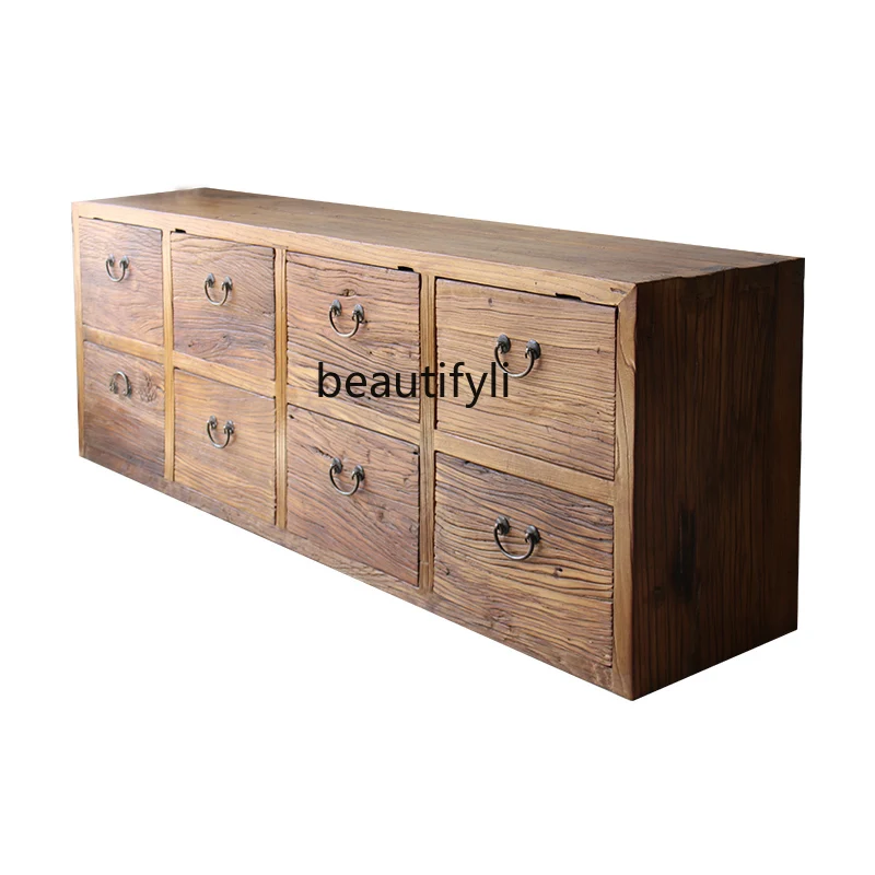 Solid Wood Eight Spares Cabinet Storage Organizer Floor Cabinet Vintage Chinese Style Sideboard Cabinet Old Elm Furniture
Solid Wood Eight Spares Cabinet Storage Organizer Floor Cabinet Vintage Chinese Style Sideboard Cabinet Old Elm Furniture