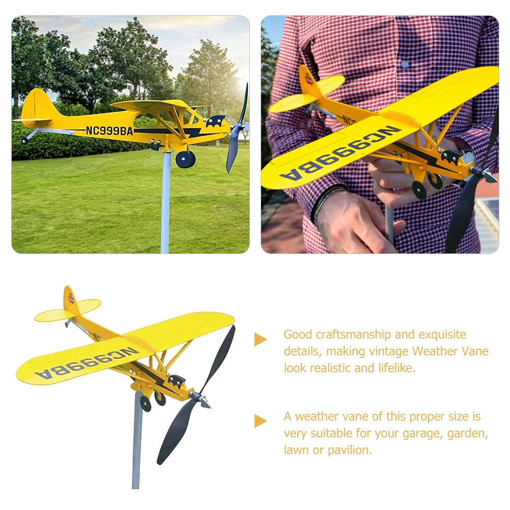 Small Metal Airplane Weather Vane Vintage Iron Plane Wind for Garden Yard Patio Roof Lawn Outdoor Indicator
Small Metal Airplane Weather Vane Vintage Iron Plane Wind for Garden Yard Patio Roof Lawn Outdoor Indicator