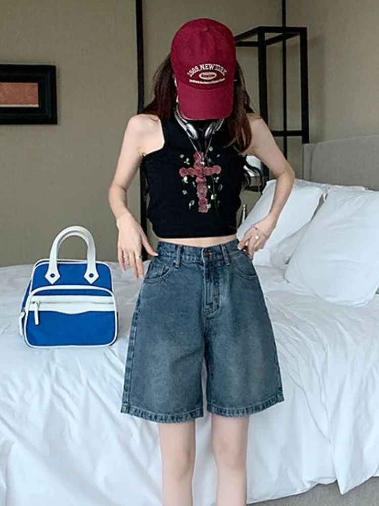 New Korea Style Vintage Simple Wash Denim Women's Casual High Waist Casual Fashion Jeans Straight-Leg Wide-Leg Streetwear Summer
New Korea Style Vintage Simple Wash Denim Women's Casual High Waist Casual Fashion Jeans Straight-Leg Wide-Leg Streetwear Summer