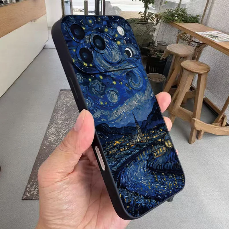 A Starry Night style phone case suitable for iPhone 17 16 15 14 13 12 11 Pro/Max/Plus anti drop and shockproof back cover
A Starry Night style phone case suitable for iPhone 17 16 15 14 13 12 11 Pro/Max/Plus anti drop and shockproof back cover