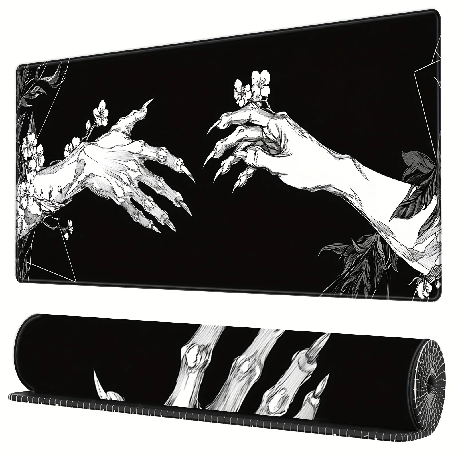 Large gaming mouse pad rubber non-slip base skeleton arm pattern design desk mat locking process suitable for laptop computers
Large gaming mouse pad rubber non-slip base skeleton arm pattern design desk mat locking process suitable for laptop computers
