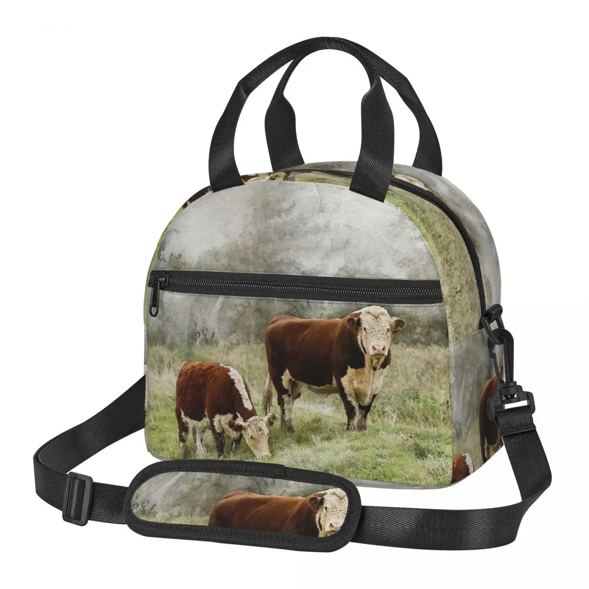 Hereford Bull And Cow, акварельные сумки для обеда с фотографией, изолированная коробка для бенто, сумка для обеда, сумки для пикника, термосумка для женской работы
Hereford Bull And Cow, акварельные сумки для обеда с фотографией, изолированная коробка для бенто, сумка для обеда, сумки для пикника, термосумка для женской работы