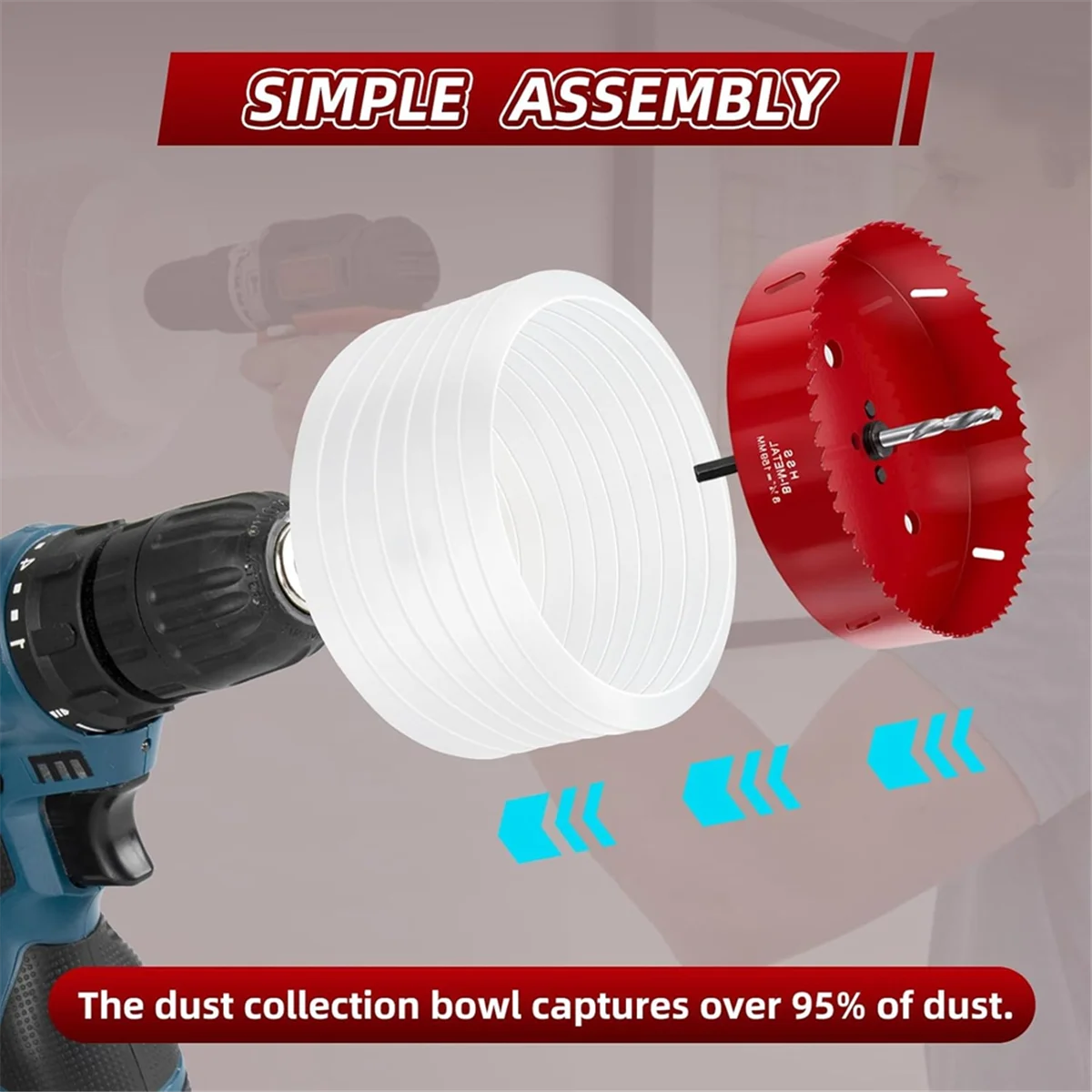 T48C_6.25 in Hole Saw for Recessed Lights,6-1/4Hole Saw with Dust Bowl Kit for Can Lights,6 Inch Hole Cutter for Ceiling Wood
T48C_6.25 in Hole Saw for Recessed Lights,6-1/4Hole Saw with Dust Bowl Kit for Can Lights,6 Inch Hole Cutter for Ceiling Wood