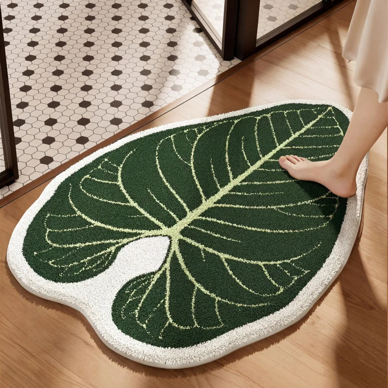 Irregular-Shaped Leaf Plush Floor Mat, Water-Absorbing And Soft, Bathroom Cooling Floor Mat, Easy-To-Maintain Bathroom Floor Mat
Irregular-Shaped Leaf Plush Floor Mat, Water-Absorbing And Soft, Bathroom Cooling Floor Mat, Easy-To-Maintain Bathroom Floor Mat