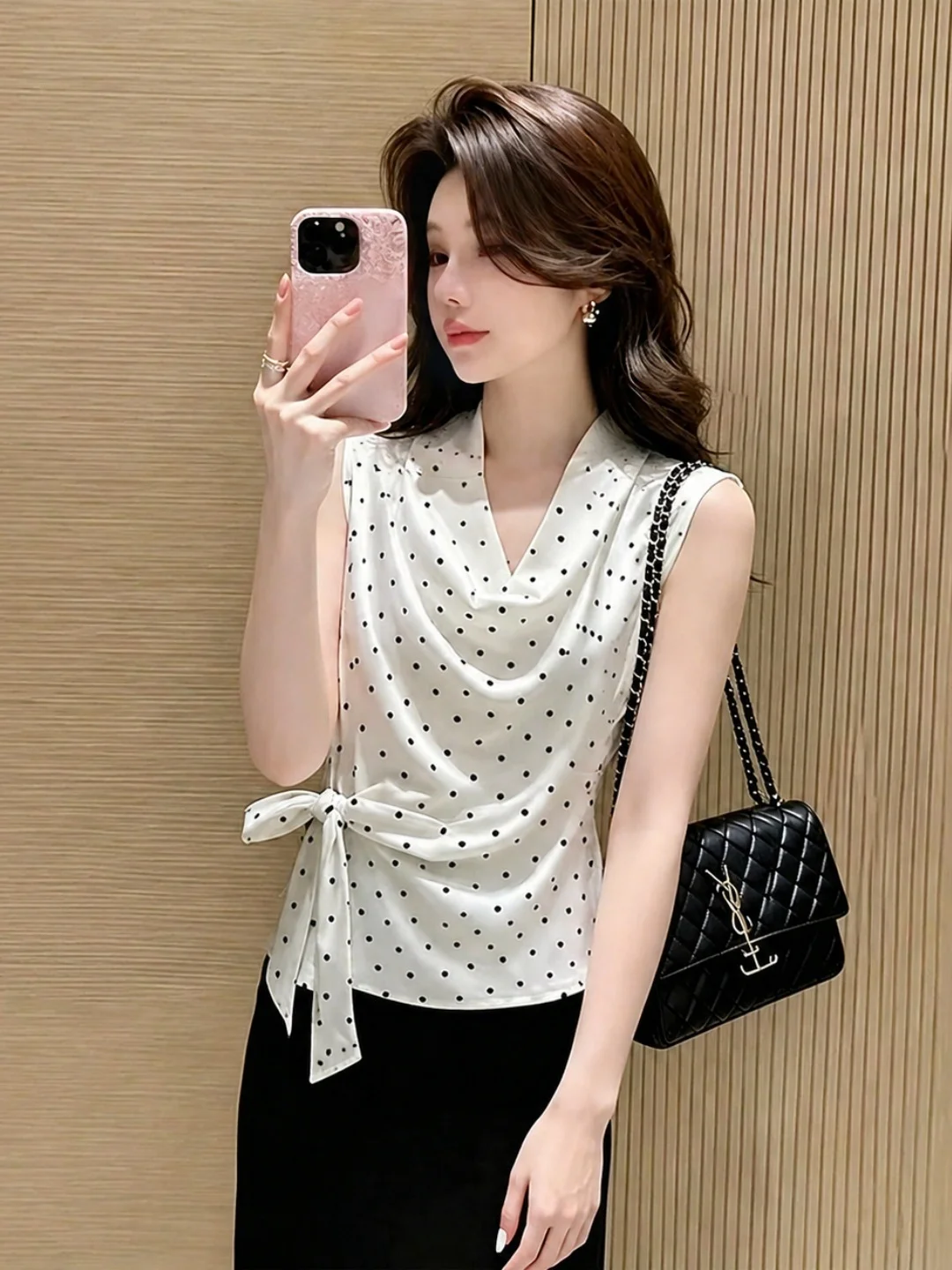 Fashionable Polka Dot Shirt Summer 2026 Stylish Design Sense Belted Waist Top Super Beautiful Korean Style Straight Cut Silk ...
Fashionable Polka Dot Shirt Summer 2026 Stylish Design Sense Belted Waist Top Super Beautiful Korean Style Straight Cut Silk ...