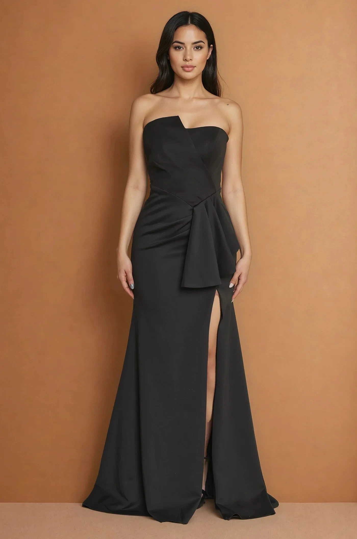 Customized Black Straples Women's Evening Dresses Satin A Line Celebrity Dress Sleeveless Ruffle Party Gown Long
Customized Black Straples Women's Evening Dresses Satin A Line Celebrity Dress Sleeveless Ruffle Party Gown Long