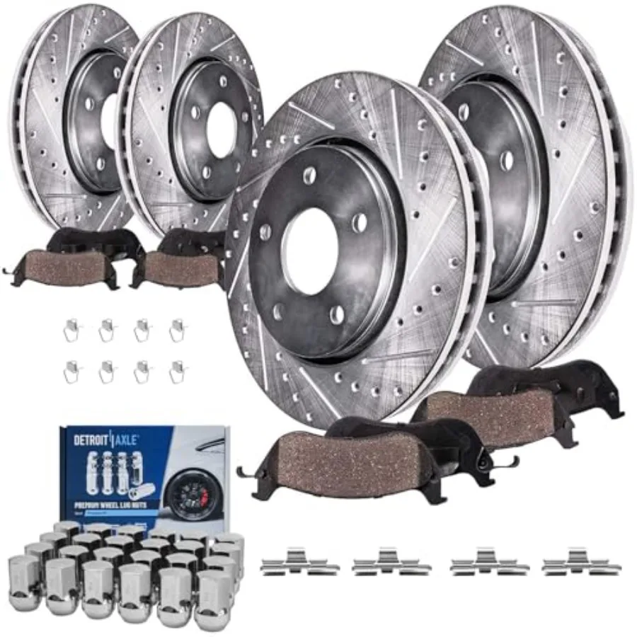 Передний и задний тормозной комплект с прорезями для 2013-2018 Ram 1500 Керамические тормозные колодки с 24 шт. Колесные гайки Стальные роторы Черные
Передний и задний тормозной комплект с прорезями для 2013-2018 Ram 1500 Керамические тормозные колодки с 24 шт. Колесные гайки Стальные роторы Черные