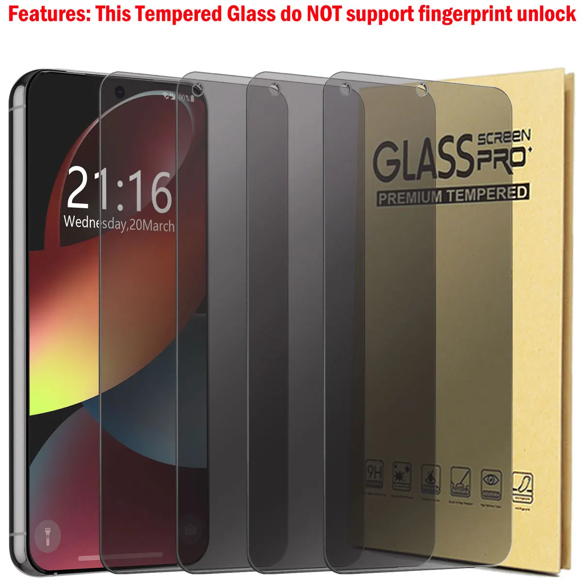 4-Pack For Samsung Galaxy S22/S22 Plus/S22+/S22 Ultra 5G Case Friendly Anti Spy Privacy Tempered Glass Screen Protectors
4-Pack For Samsung Galaxy S22/S22 Plus/S22+/S22 Ultra 5G Case Friendly Anti Spy Privacy Tempered Glass Screen Protectors