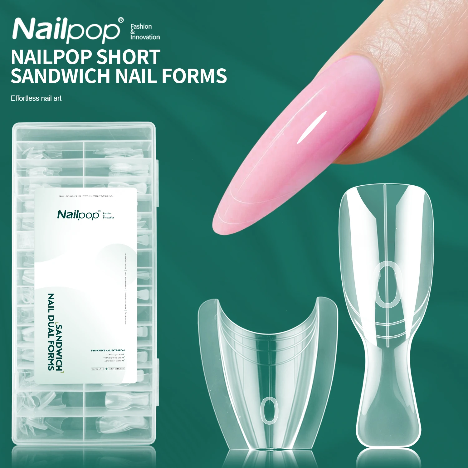 Nailpop Short Sandwich 15 sizes Nail Forms Oval Top/Bottom Nail Extension Molds Builder Gel Acrylic Tools French Nails 240pcs
Nailpop Short Sandwich 15 sizes Nail Forms Oval Top/Bottom Nail Extension Molds Builder Gel Acrylic Tools French Nails 240pcs