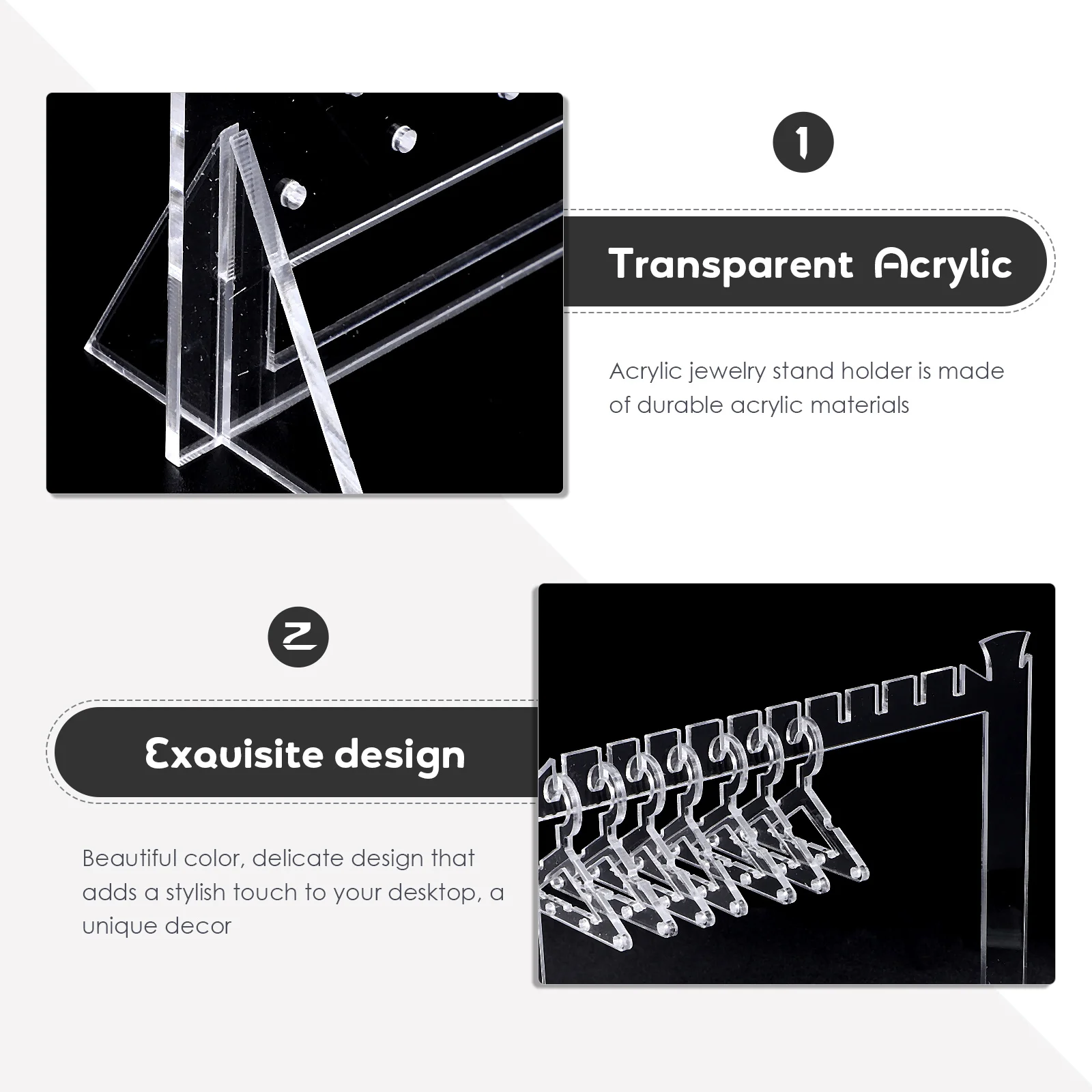 Clear Jewelry Stand Holder Necklace Earring Bracelet Ring Organizer Display Rack Acrylic Durable Storage Decoration Dresser
Clear Jewelry Stand Holder Necklace Earring Bracelet Ring Organizer Display Rack Acrylic Durable Storage Decoration Dresser