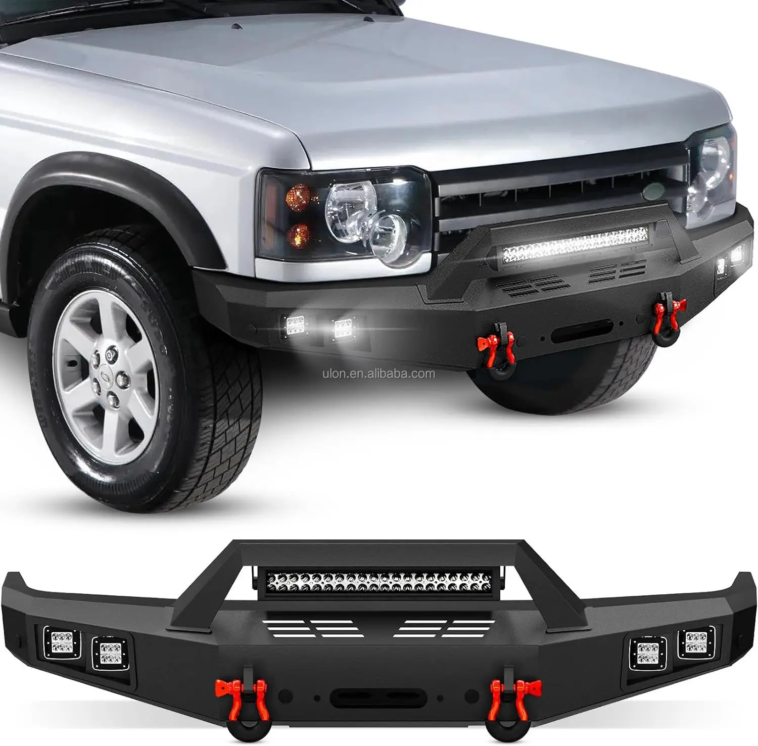 Factory Price Off-Road Front Bumper Fit 1999-2004 Land Rover Discovery 2 Rock Crawler Bumper Built-in LED Light And Winch Plate
Factory Price Off-Road Front Bumper Fit 1999-2004 Land Rover Discovery 2 Rock Crawler Bumper Built-in LED Light And Winch Plate