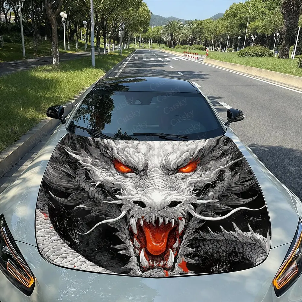 Car Hood Stickers-Black And White Dragon Design, Durable PVC Vinyl Packaging, Enhanced Protection And Style, Easy To Apply And D
Car Hood Stickers-Black And White Dragon Design, Durable PVC Vinyl Packaging, Enhanced Protection And Style, Easy To Apply And D