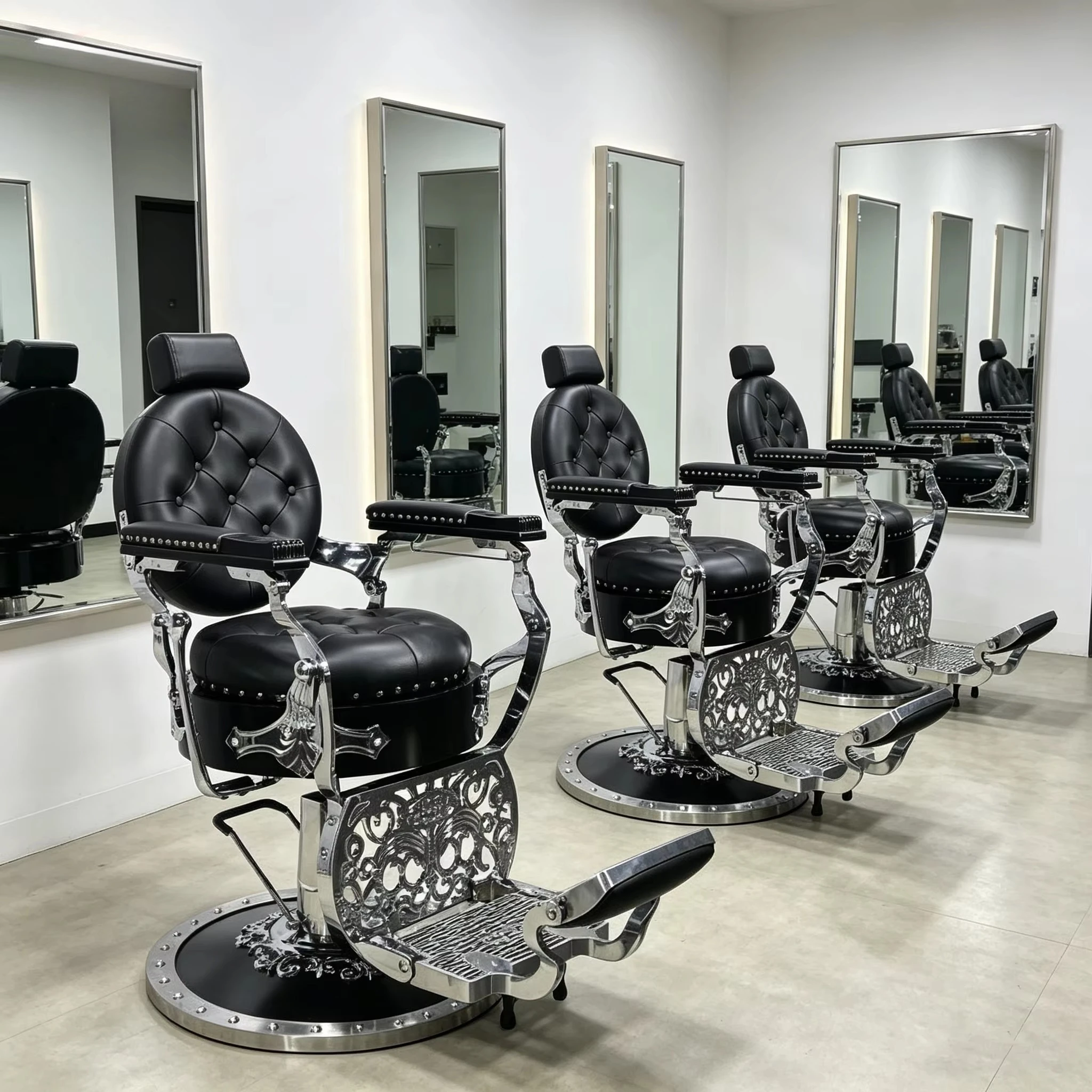 Hairdressing Chair With 360-degree Rotation And Adjustable Footrest, Suitable For Haircuts, Shaving, And Salon Styling
Hairdressing Chair With 360-degree Rotation And Adjustable Footrest, Suitable For Haircuts, Shaving, And Salon Styling