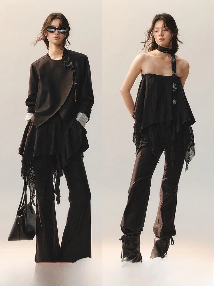 Black Lace Trim Slim Fit Pants Women's 2026 Irregular Detachable Bell Bottoms Casual Style Natural Waist Cotton Blend
Black Lace Trim Slim Fit Pants Women's 2026 Irregular Detachable Bell Bottoms Casual Style Natural Waist Cotton Blend