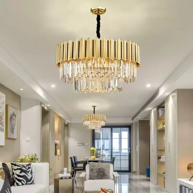Modern Living Room Light Luxury Chandelier Crystal Dining Room Light Simple Stainless Steel Study Bedroom Lighting For Home Use
Modern Living Room Light Luxury Chandelier Crystal Dining Room Light Simple Stainless Steel Study Bedroom Lighting For Home Use