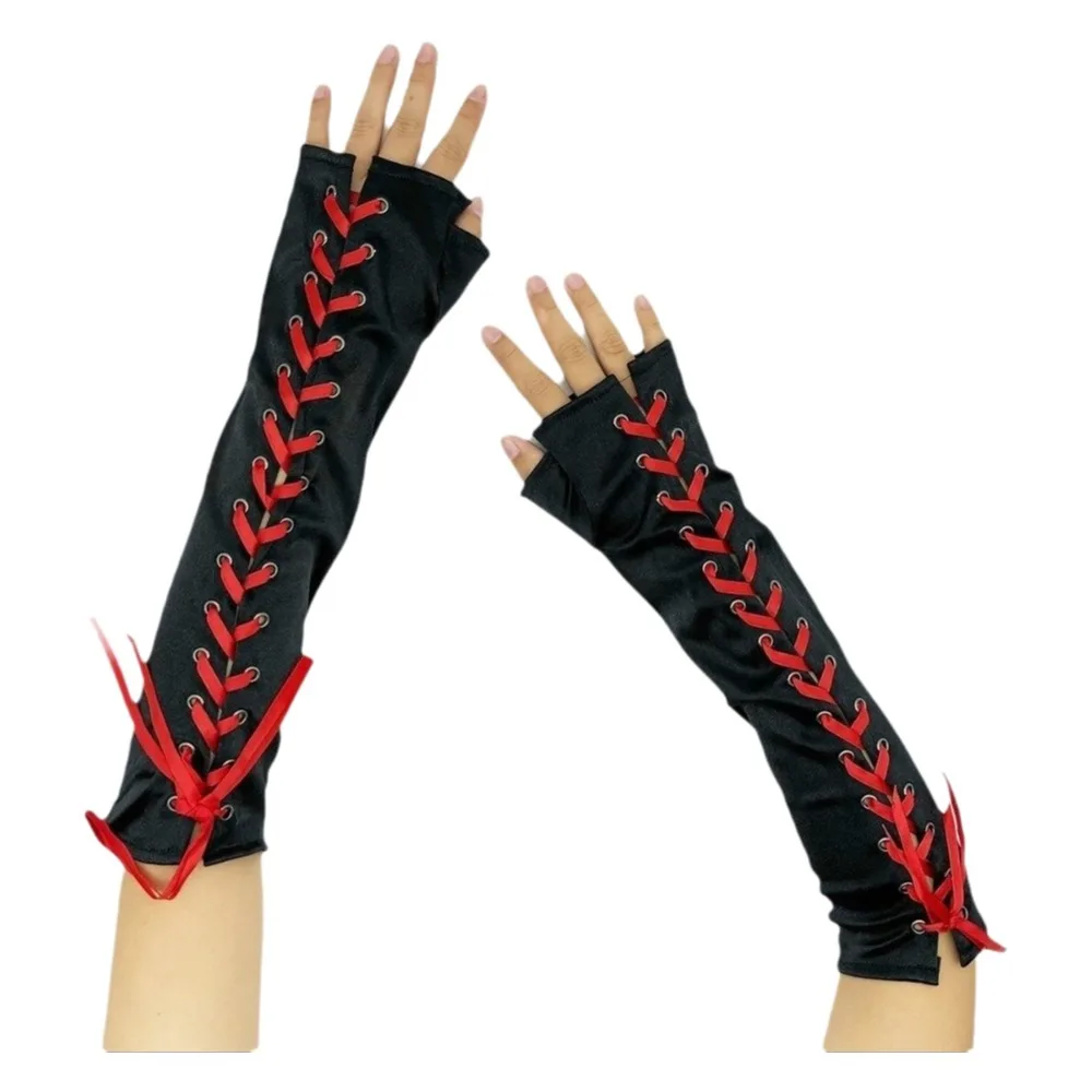 Sweet Long Ribbon Gloves Elastic JK Half Finger Gloves Punk Cloth Women Gloves Photography
Sweet Long Ribbon Gloves Elastic JK Half Finger Gloves Punk Cloth Women Gloves Photography