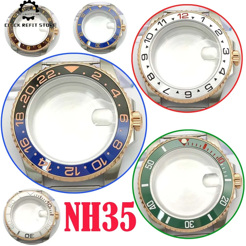 New Men's NH35 Case Sapphire Glass 316L Stainless Steel Waterproof Case 120 Clicks Unidirectional Rotating Case
New Men's NH35 Case Sapphire Glass 316L Stainless Steel Waterproof Case 120 Clicks Unidirectional Rotating Case