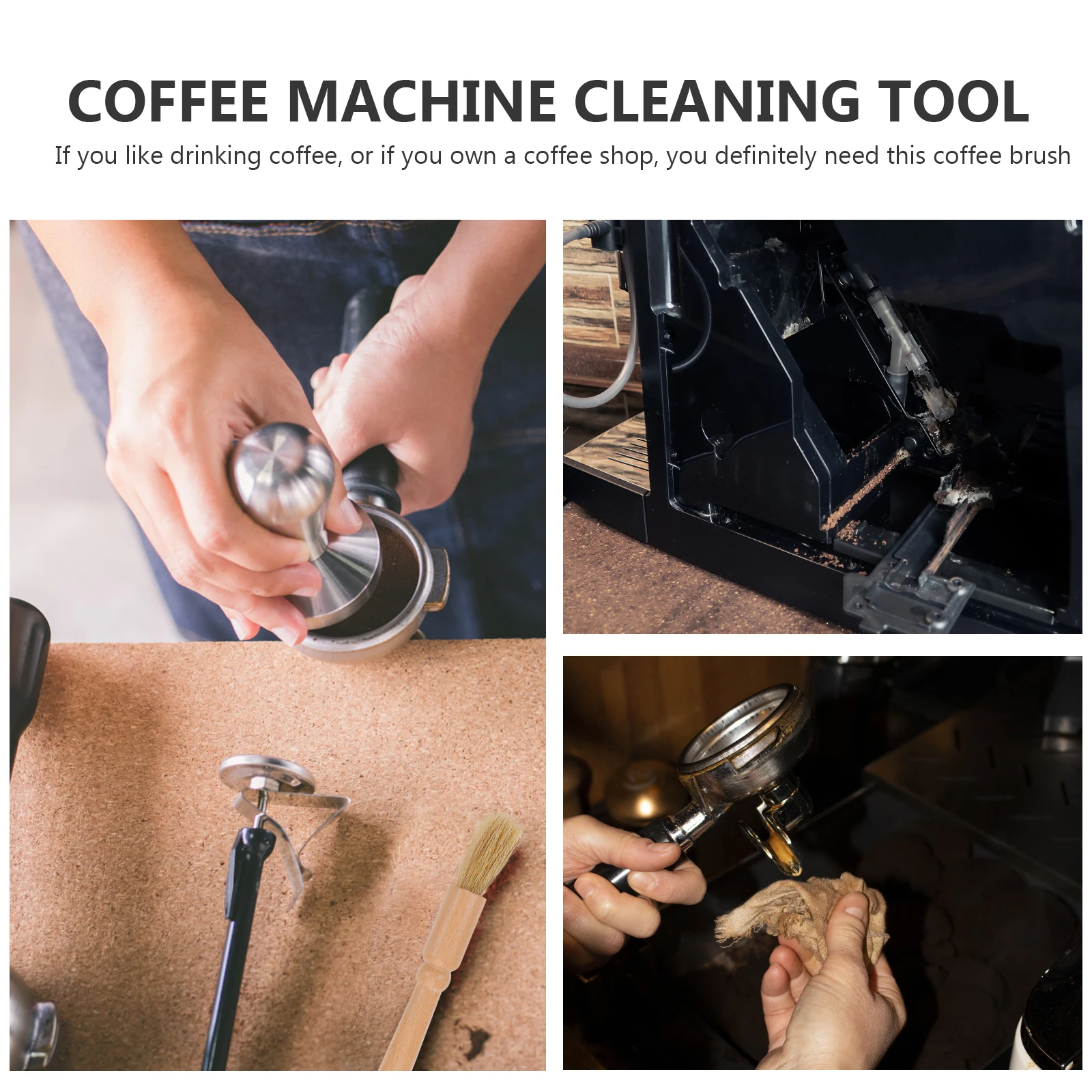Thick Round Handle For Espresso Powder Grinder Household Use Wood Bristles Long Cleaner Kitchen Machine 
Thick Round Handle For Espresso Powder Grinder Household Use Wood Bristles Long Cleaner Kitchen Machine