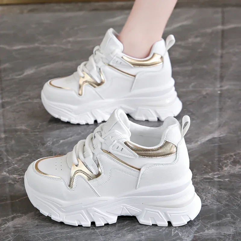 Pop White Chunky Platform Sneakers For Women 2025 Spring Pu Leather Thick Sole Vulcanized Shoes Woman Lace Up Non Slip Sports Sh
Pop White Chunky Platform Sneakers For Women 2025 Spring Pu Leather Thick Sole Vulcanized Shoes Woman Lace Up Non Slip Sports Sh