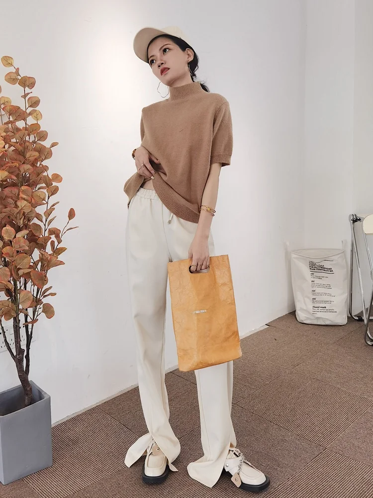 High Waist Straight Leg Anti-Wrinkle Static Polyester Casual Trousers for Women Spring Autumn Khaki Twist Slant Pattern
High Waist Straight Leg Anti-Wrinkle Static Polyester Casual Trousers for Women Spring Autumn Khaki Twist Slant Pattern