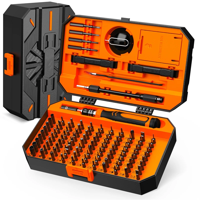 115 in 1 Precision Screwdriver Set Magnetic Screwdriver Bits Kit with Flexible Shaft Extension Rod for Phone Laptop PC Game Cons
115 in 1 Precision Screwdriver Set Magnetic Screwdriver Bits Kit with Flexible Shaft Extension Rod for Phone Laptop PC Game Cons