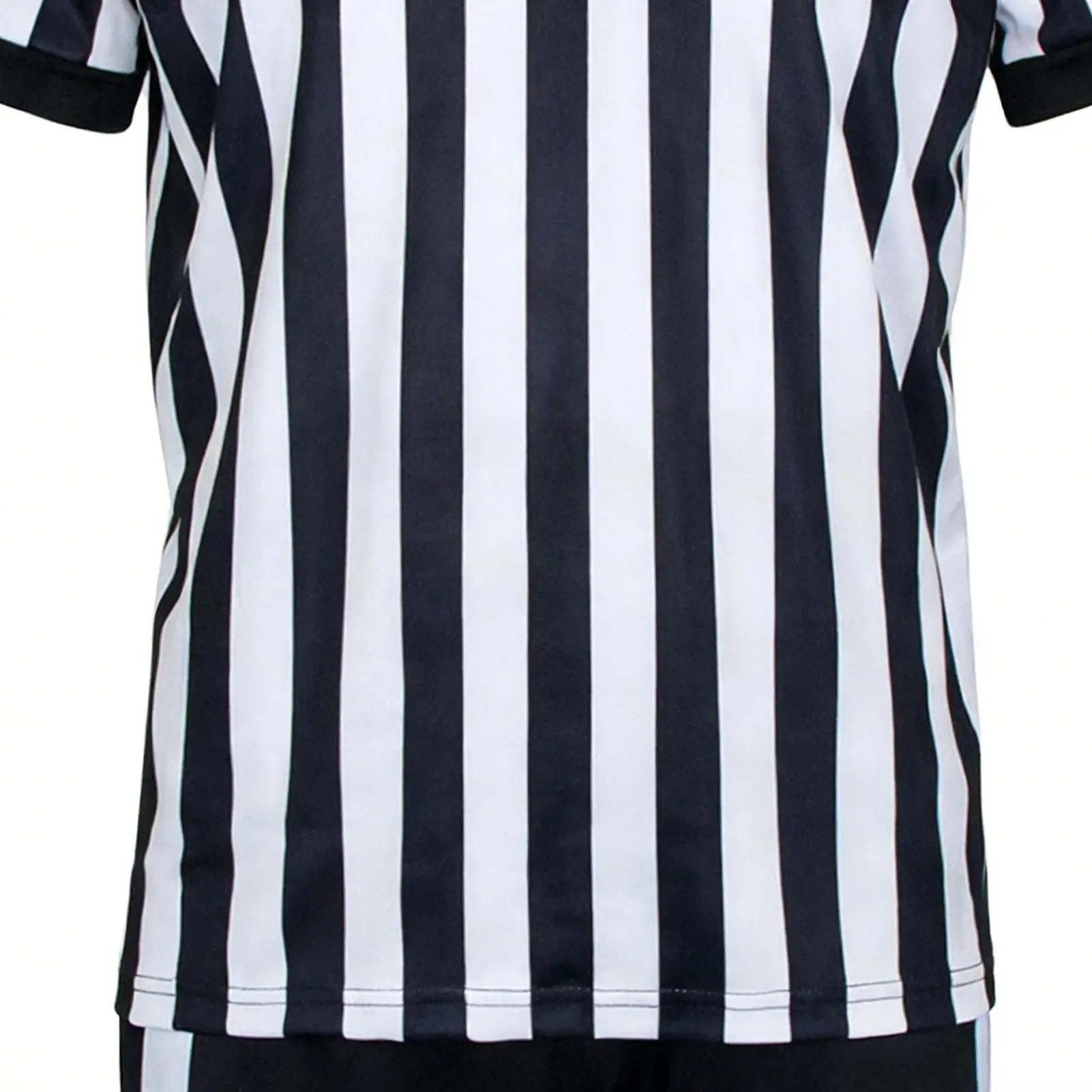 Referee Costume Black White Stripes Football Costume Short Sleeve V-Neck Ref Shirt Jersey With Pants For Soccer Basketball
Referee Costume Black White Stripes Football Costume Short Sleeve V-Neck Ref Shirt Jersey With Pants For Soccer Basketball