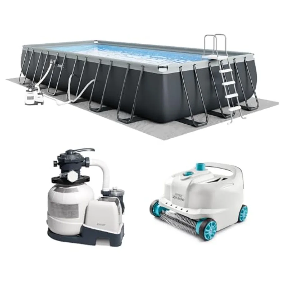 26363EH Ultra XTR 24ft x 12ft x 52in Above Ground Swimming Pool Set with Sand Filter Pump and Deluxe Automatic Vacuum Cleaner
26363EH Ultra XTR 24ft x 12ft x 52in Above Ground Swimming Pool Set with Sand Filter Pump and Deluxe Automatic Vacuum Cleaner