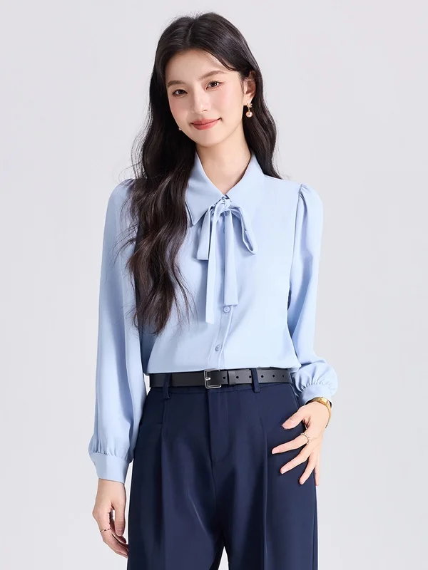 Slim Fit Preppy Style Women's Shirt Spring Autumn Design Professional Workwear Slimming Straight Cut Long Sleeve Button up
Slim Fit Preppy Style Women's Shirt Spring Autumn Design Professional Workwear Slimming Straight Cut Long Sleeve Button up
