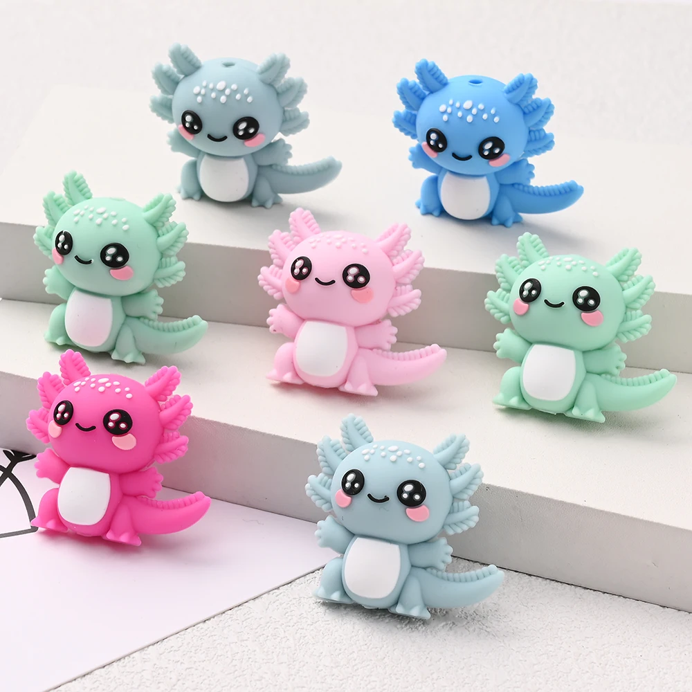 5pcs 3D Colorful Silicone Salamander Beads Loose Beads For Pacifier Chain Beaded Pen Jewelry Making DIY Accessories
5pcs 3D Colorful Silicone Salamander Beads Loose Beads For Pacifier Chain Beaded Pen Jewelry Making DIY Accessories