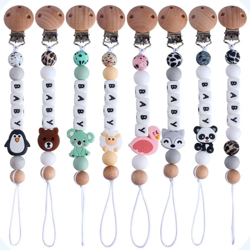 Baby Beech Wood Pacifier Silicone Cartoon Beaded Nipple Clips For Soother Pacifier Holder Chain Nursing Toy Shower Gift
Baby Beech Wood Pacifier Silicone Cartoon Beaded Nipple Clips For Soother Pacifier Holder Chain Nursing Toy Shower Gift