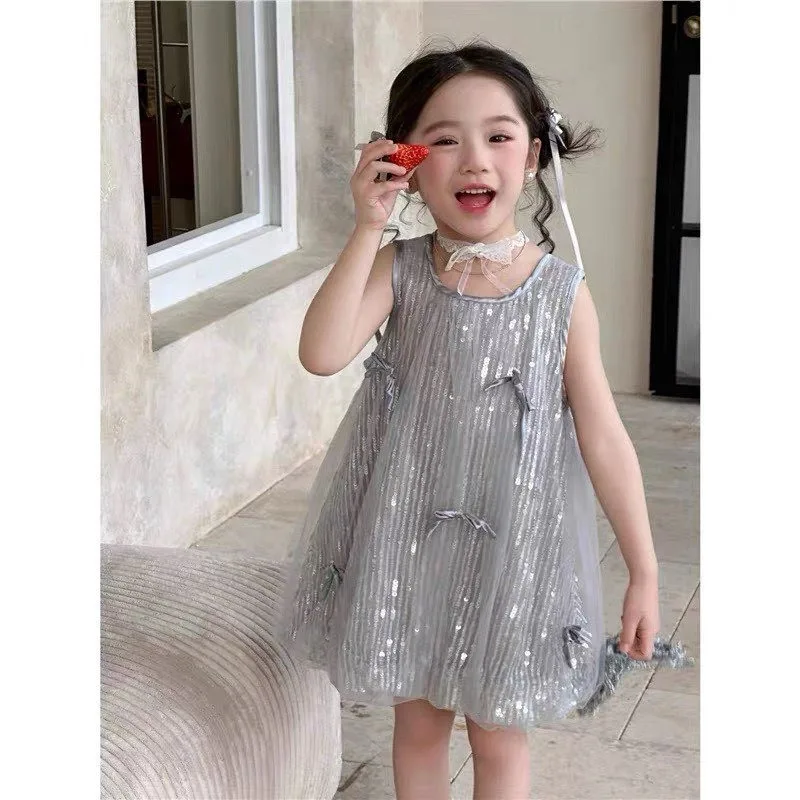 RAISE Summer Children Girl Princess Dress Thin Shiny Sleeveless Dress for Kid Girl Bow Tassel 3-8Y Kid Girl Sundress Belle Dress
RAISE Summer Children Girl Princess Dress Thin Shiny Sleeveless Dress for Kid Girl Bow Tassel 3-8Y Kid Girl Sundress Belle Dress