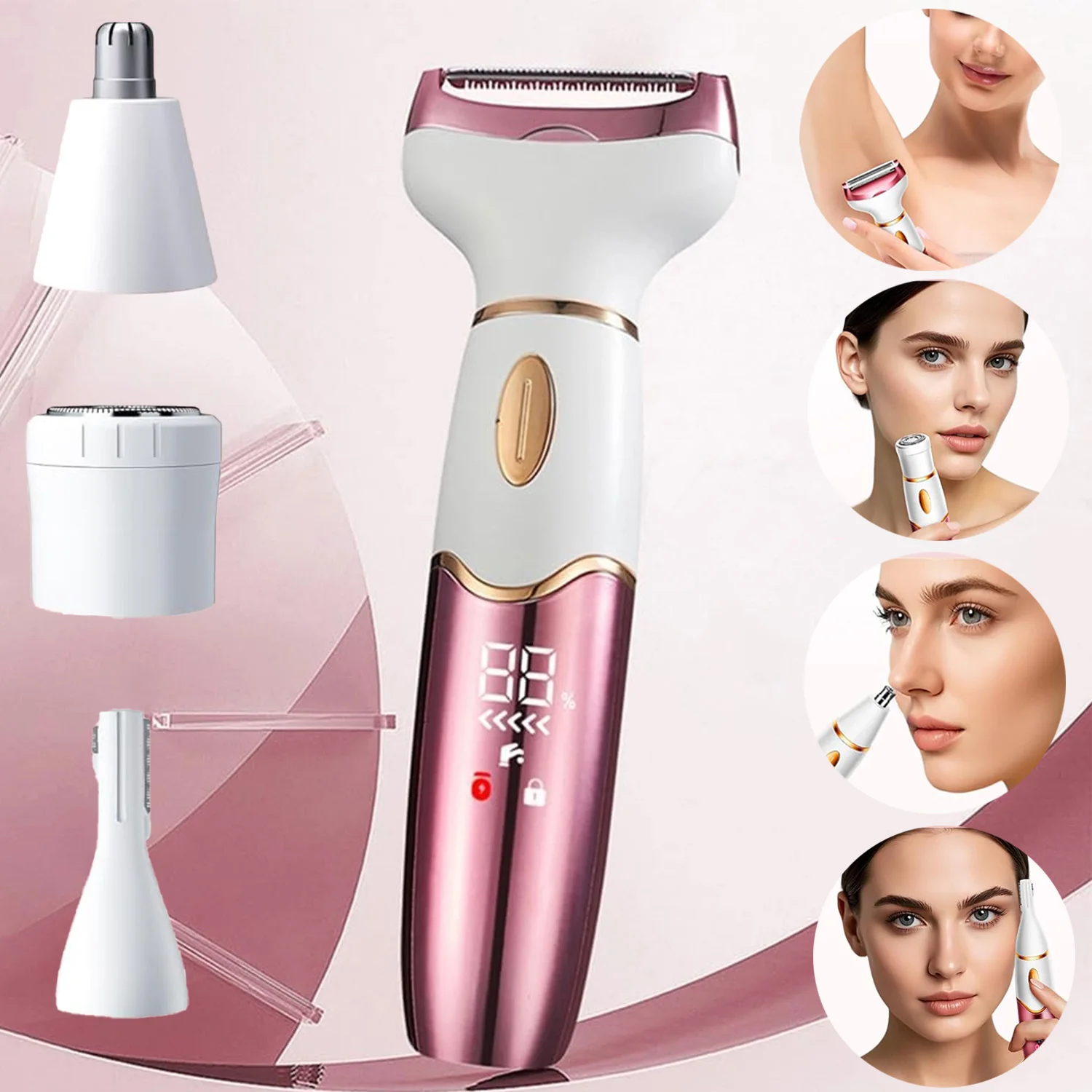 Электрические женские бритвы 4 в 1, триммер для бикини с зарядкой через USB и средство для удаления волос на лице, безболезненная бритва для влажной и сухой уборки лица, ног
Электрические женские бритвы 4 в 1, триммер для бикини с зарядкой через USB и средство для удаления волос на лице, безболезненная бритва для влажной и сухой уборки лица, ног