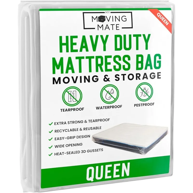 Queen Mattress Bag for Mo ing and Storage - 5 Mil Mattress Co er for Mo ing and Storage - Mattress Protector Storage Bags - Hea
Queen Mattress Bag for Mo ing and Storage - 5 Mil Mattress Co er for Mo ing and Storage - Mattress Protector Storage Bags - Hea