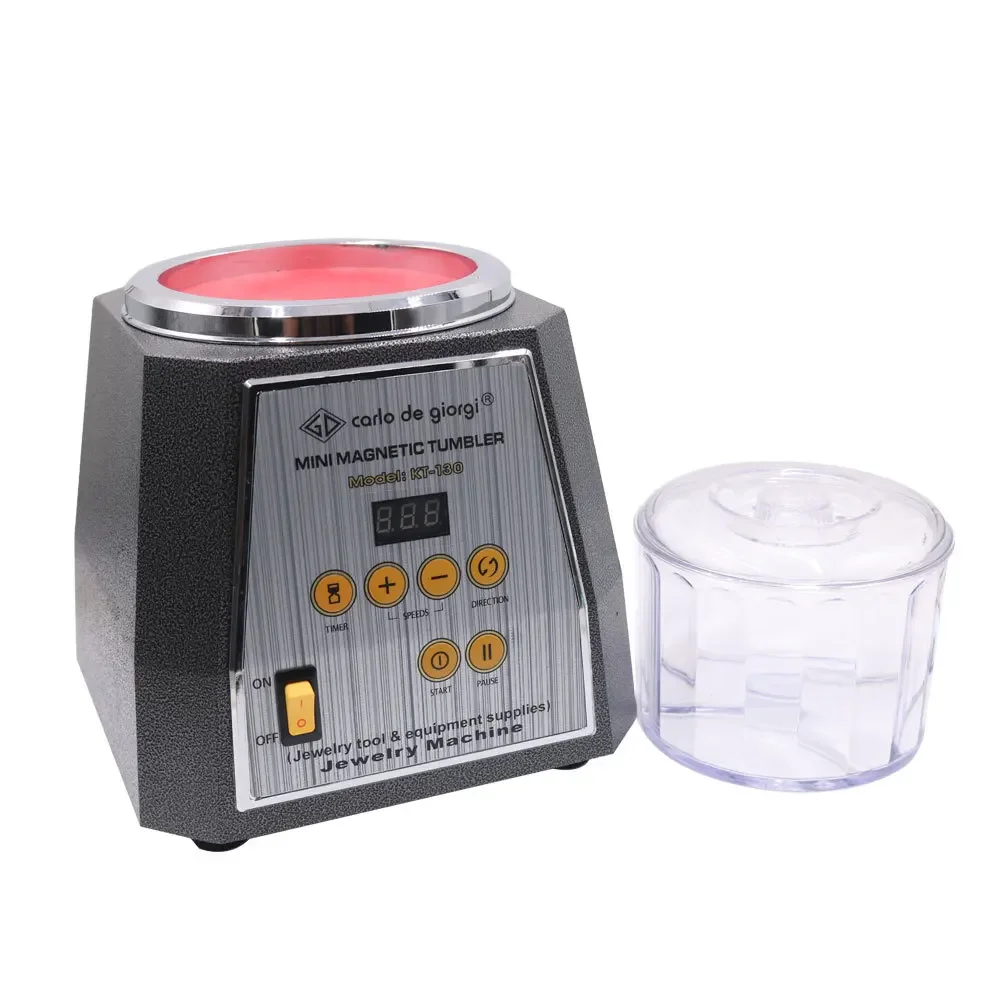 KT-130 Gold Polisher Magnetic Tumbler Polishing Machine for Platinum Silver Stainless Steel Jewelry Rotary Finishing Tool
KT-130 Gold Polisher Magnetic Tumbler Polishing Machine for Platinum Silver Stainless Steel Jewelry Rotary Finishing Tool