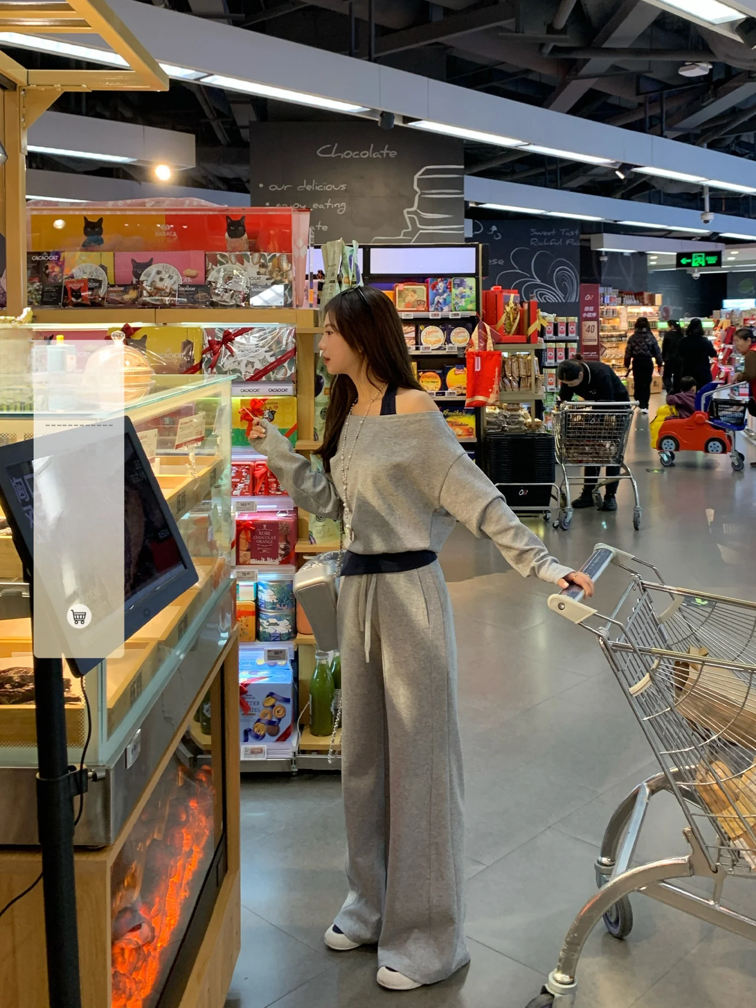 Spring Shoulder Bared Women's Set Casual Wide Leg Pants Long Sleeve Knitted Top High Waist Trousers Comfortable Polyester Blend
Spring Shoulder Bared Women's Set Casual Wide Leg Pants Long Sleeve Knitted Top High Waist Trousers Comfortable Polyester Blend