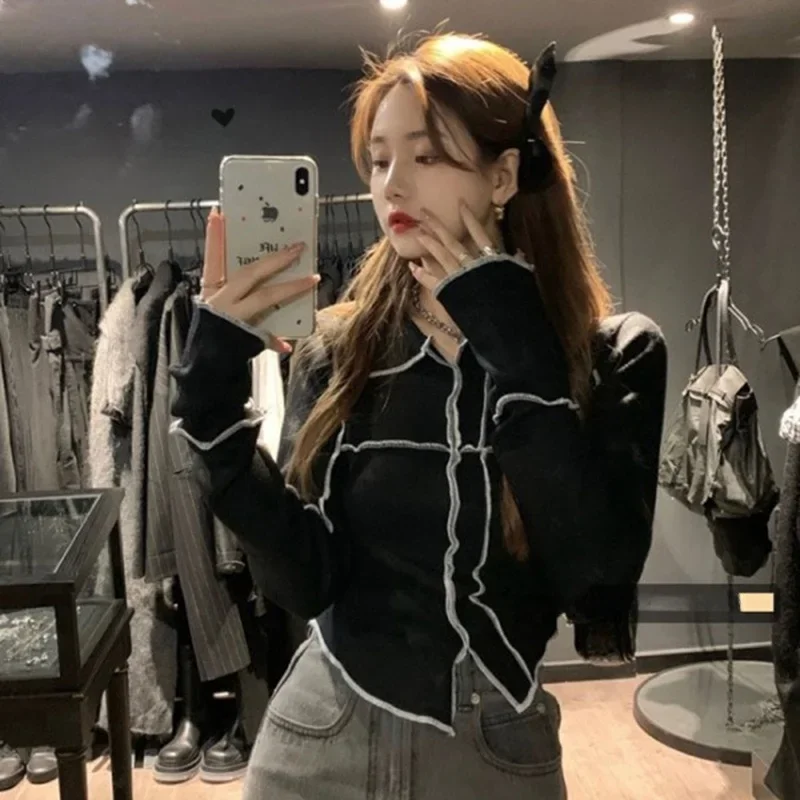 Black Polo Neck Knitted Cardigan Women's Loose Outerwear Short Sle Sweater Jacket Korean Sle Commute Creative Pattern
Black Polo Neck Knitted Cardigan Women's Loose Outerwear Short Sle Sweater Jacket Korean Sle Commute Creative Pattern