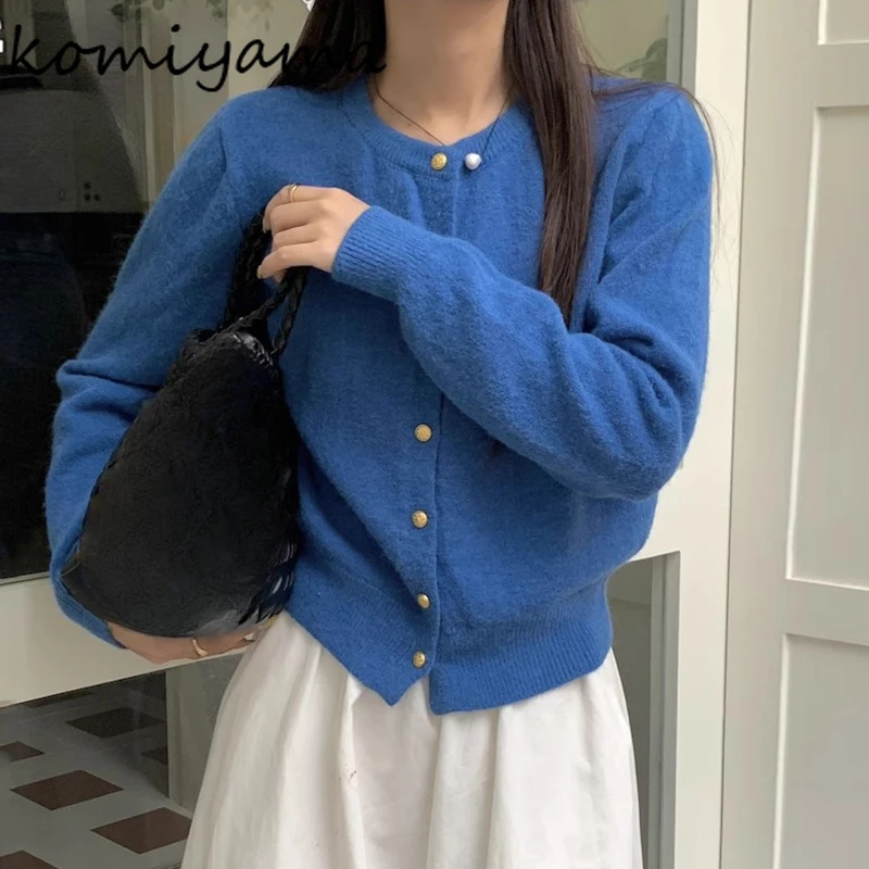 Metal Button 2025 Woman Cardigan Long Sleeve Knitted Outerwears Korean Sweater Autumn Vintage Cardigans Ropa Mujer
Metal Button 2025 Woman Cardigan Long Sleeve Knitted Outerwears Korean Sweater Autumn Vintage Cardigans Ropa Mujer