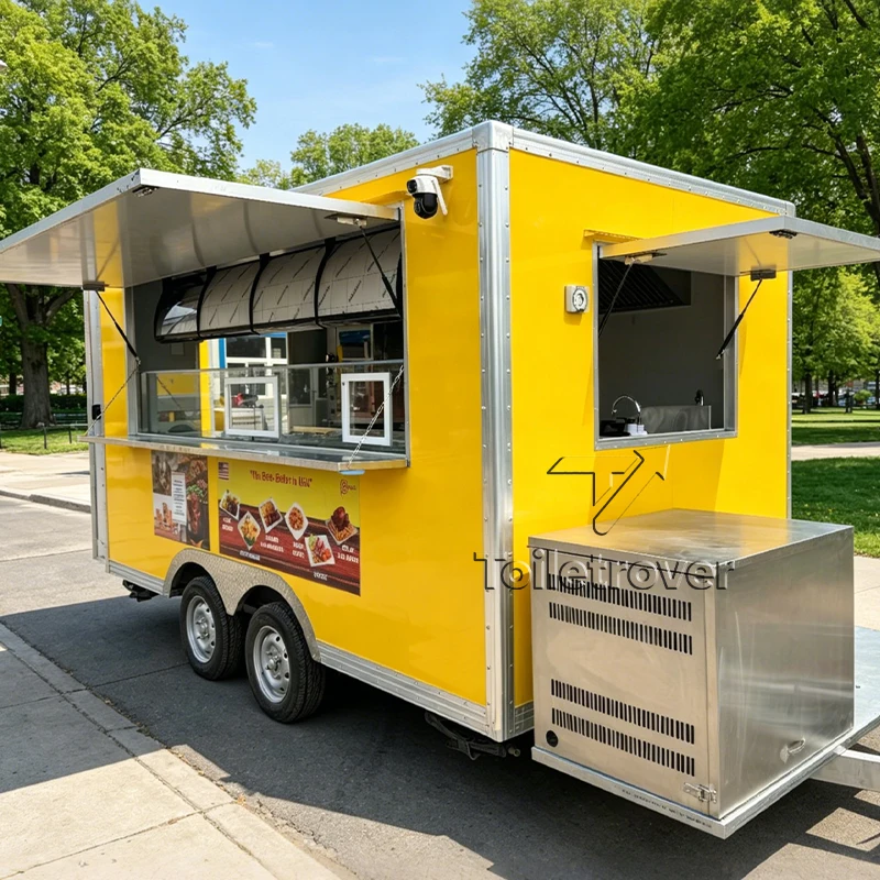 Customizable Food Truck Outdoor Mobile Food Trailer Multifunctional Stainless Steel Food Truck Trailer with Concession Window
Customizable Food Truck Outdoor Mobile Food Trailer Multifunctional Stainless Steel Food Truck Trailer with Concession Window