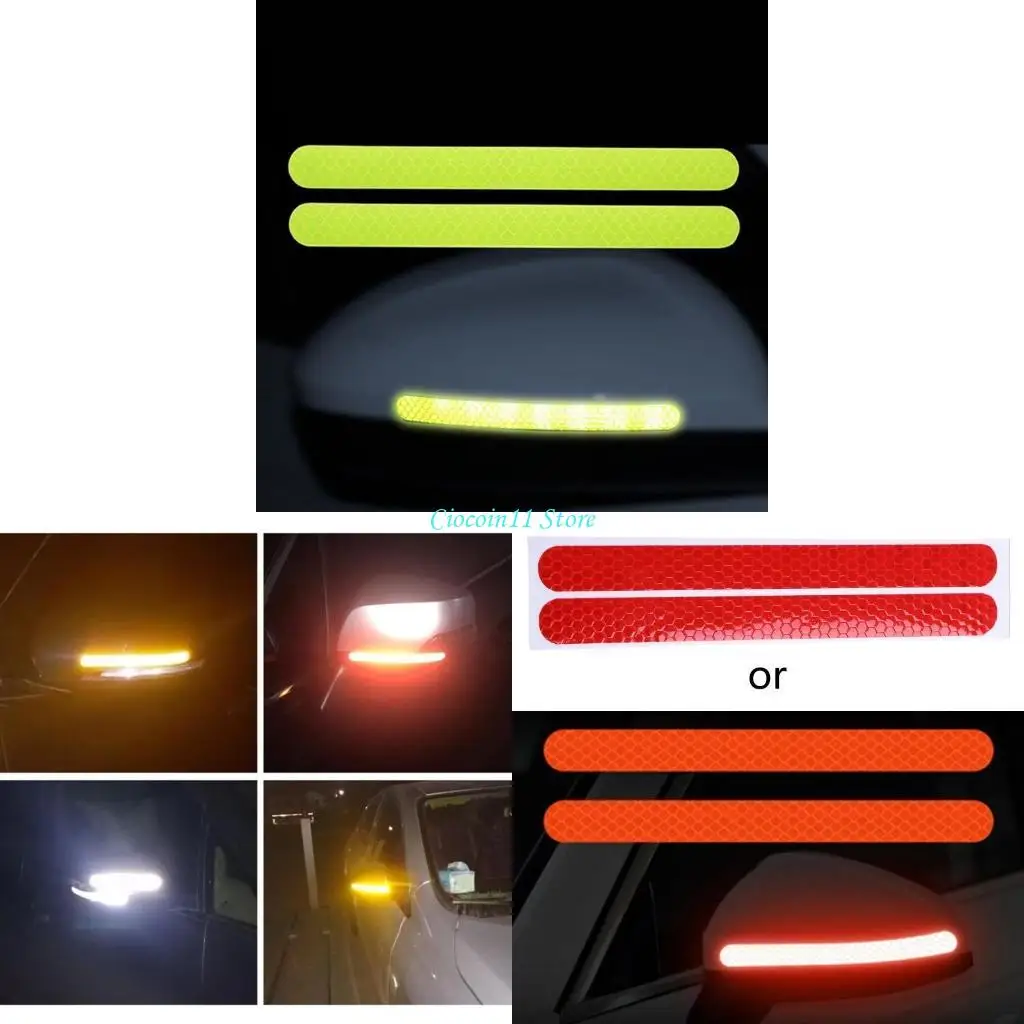 Y1UB Car Rearview Mirror Reflective Strip sticker Auto Parts Safety Warning
Y1UB Car Rearview Mirror Reflective Strip sticker Auto Parts Safety Warning