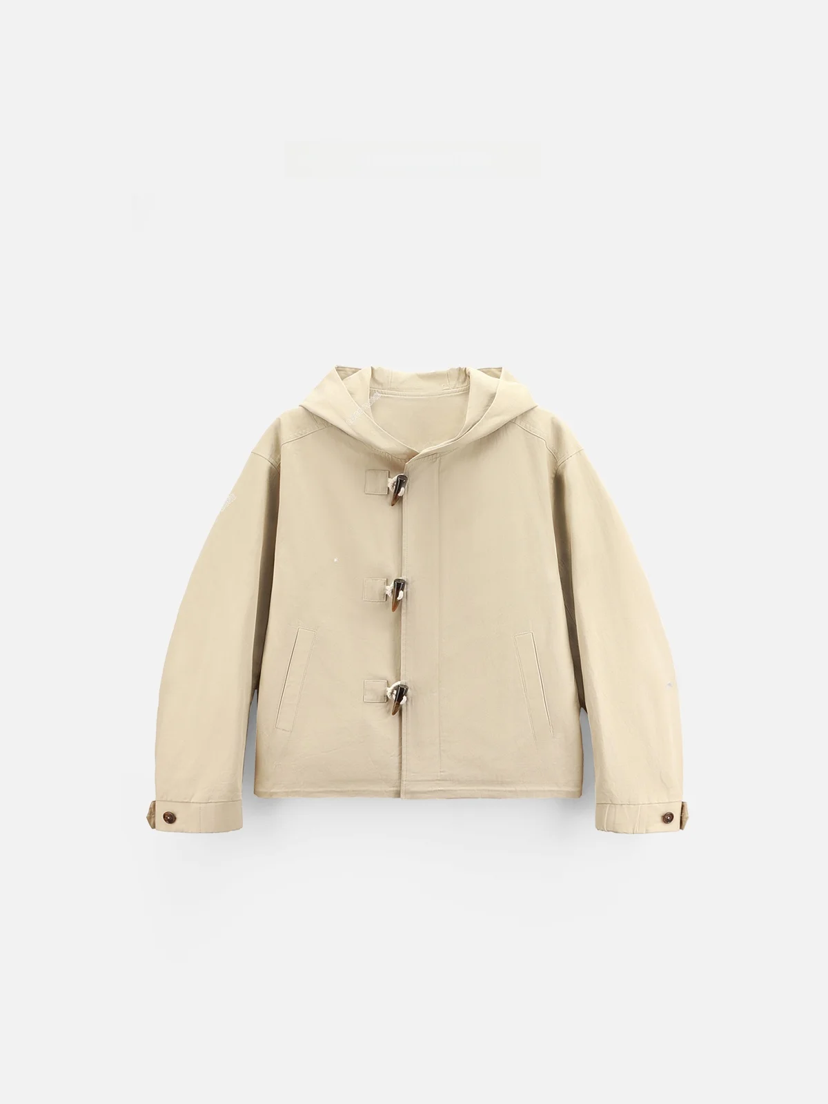 American Casual Style Women's Jacket with Horn Buttons And Hood Cotton Straight Cut Long Sleeve Coat Classic Vintage Top
American Casual Style Women's Jacket with Horn Buttons And Hood Cotton Straight Cut Long Sleeve Coat Classic Vintage Top