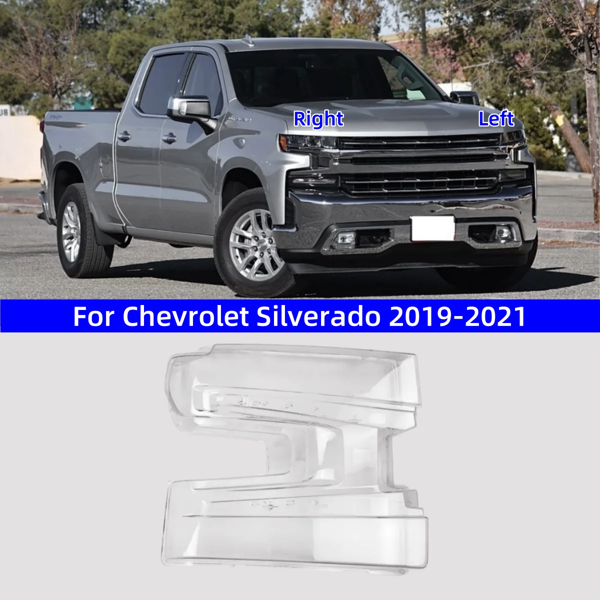 For Chevrolet Silverado 2019 2020 2021 Car Accessory Head Lamp Cover It has good transparency and light transmission
For Chevrolet Silverado 2019 2020 2021 Car Accessory Head Lamp Cover It has good transparency and light transmission