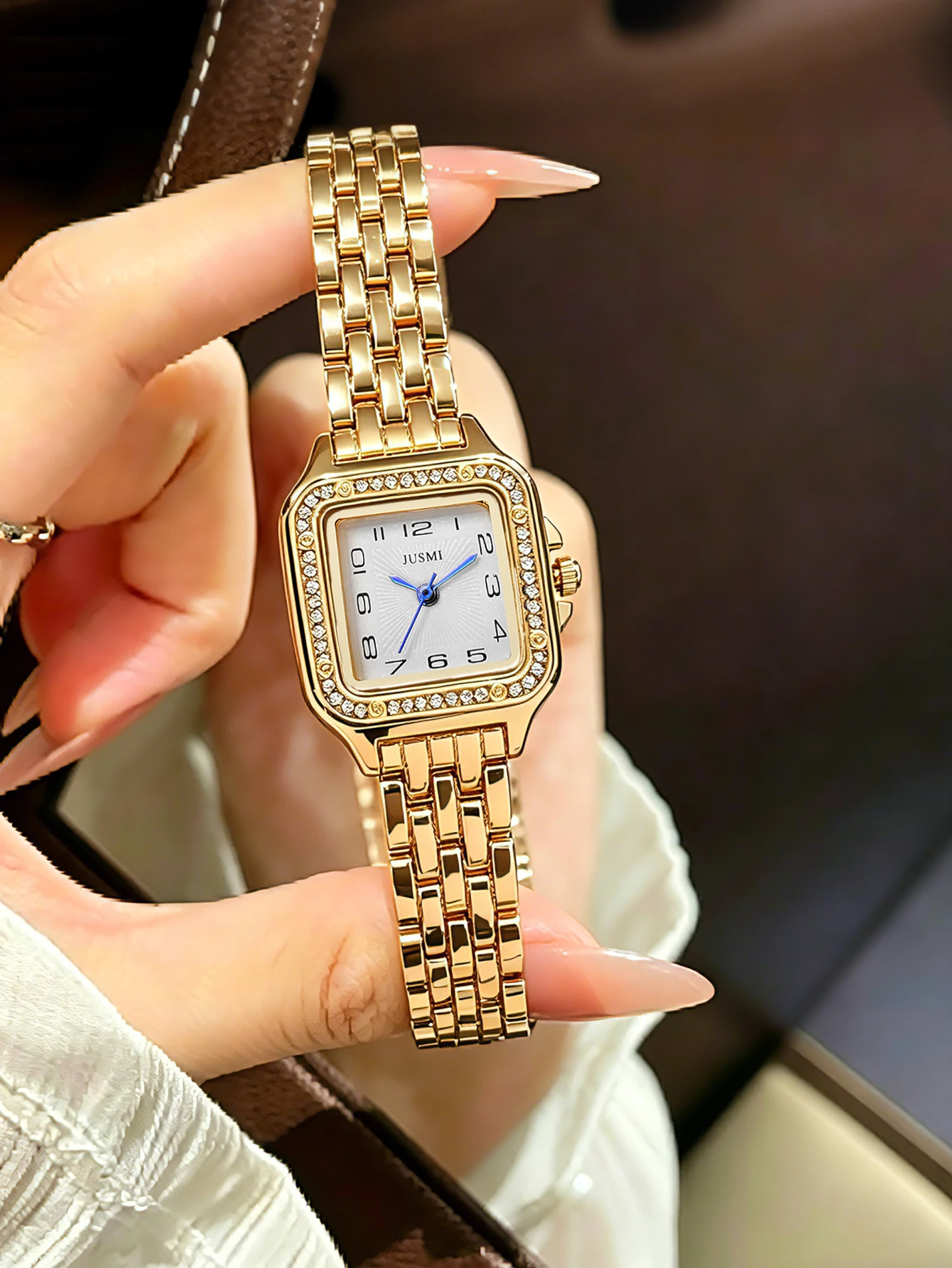 JUSMI 1pcs/set Teen 1Pcs Square Diamond Quartz Watch, No Box, Steel Band Wristwatch for Back To School, Vacation & Holiday Wear
JUSMI 1pcs/set Teen 1Pcs Square Diamond Quartz Watch, No Box, Steel Band Wristwatch for Back To School, Vacation & Holiday Wear