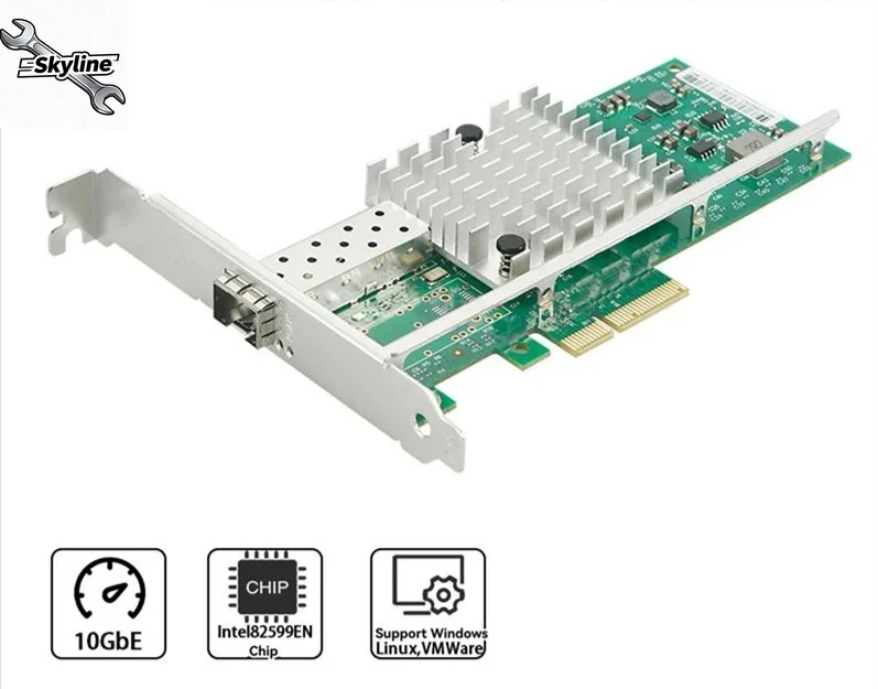 Однопортовая сетевая карта 10G X520-DA1 82599EN NIC оптоволоконный адаптер для серверов
Однопортовая сетевая карта 10G X520-DA1 82599EN NIC оптоволоконный адаптер для серверов