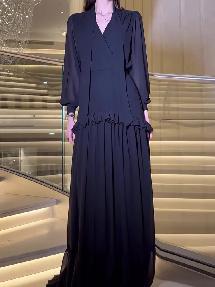 Unique Ruffle Party Women 2pc Set Chiffon Comfortable Long Sleeved Autumn Suit Casual Street Wear Solid Color Long Skirt Outfit
Unique Ruffle Party Women 2pc Set Chiffon Comfortable Long Sleeved Autumn Suit Casual Street Wear Solid Color Long Skirt Outfit