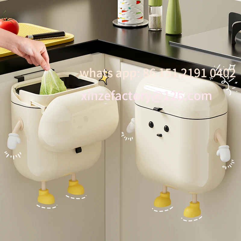 Customizable DIY Cream-Colored Wall-mounted Kitchen Trash Can with Lid for Food Waste and Bathroom No Bending High Appear
Customizable DIY Cream-Colored Wall-mounted Kitchen Trash Can with Lid for Food Waste and Bathroom No Bending High Appear