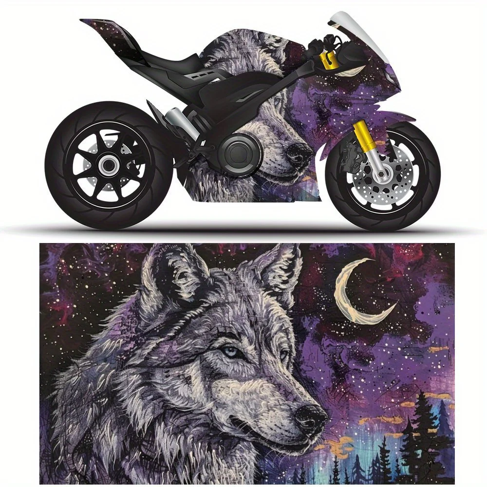 Cool Wolf Shadow in Moonlit Night Motorcycle Stickers, Durable Car Vinyl Wraps Suitable for Most Vehicles, Car Body Sticker Deco
Cool Wolf Shadow in Moonlit Night Motorcycle Stickers, Durable Car Vinyl Wraps Suitable for Most Vehicles, Car Body Sticker Deco