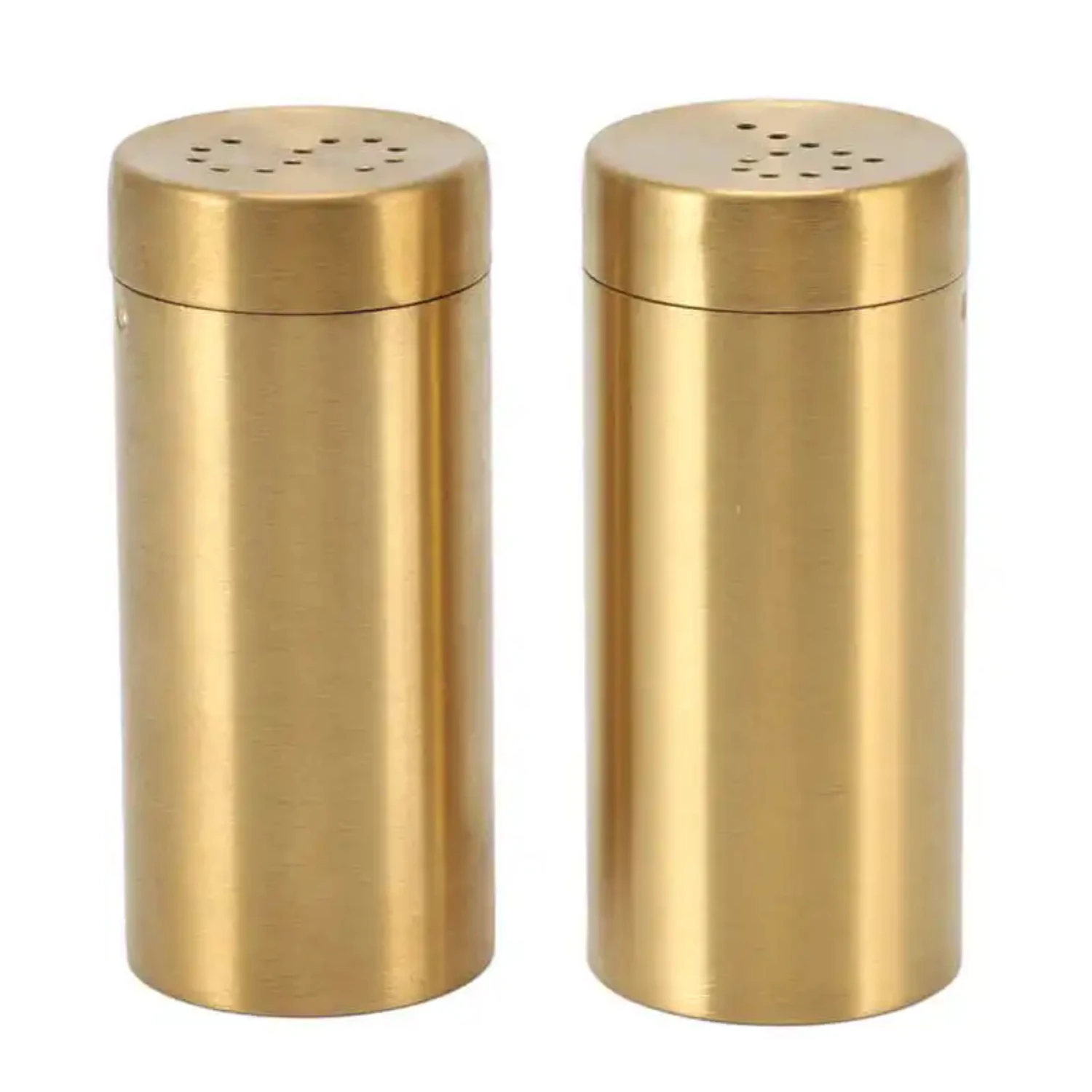 2Pcs Gold Spice Jar Stainless Steel Rustproof Screw Open Top Seasoning Shaker Bottle Salt Sugar Pepper Paprika Spice shaker
2Pcs Gold Spice Jar Stainless Steel Rustproof Screw Open Top Seasoning Shaker Bottle Salt Sugar Pepper Paprika Spice shaker
