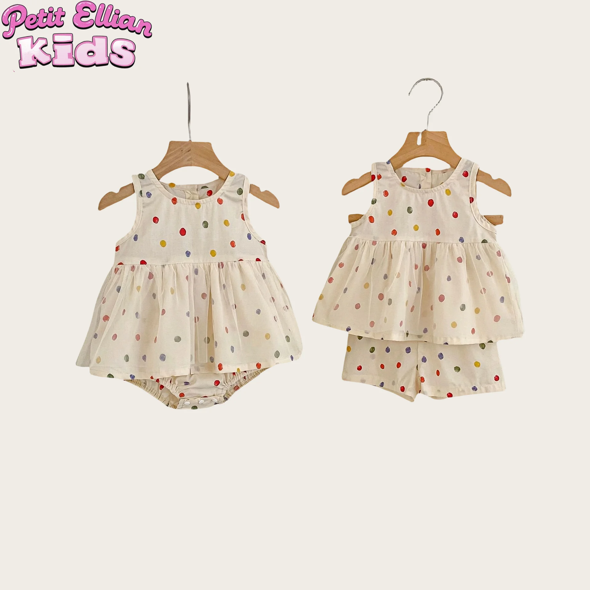 Adorable Baby Girls' Cotton Polka Dot Mesh Tulle Decorated Set and Romper Dress Perfect for 0 - 2 Y Children Girls Outfit Sets
Adorable Baby Girls' Cotton Polka Dot Mesh Tulle Decorated Set and Romper Dress Perfect for 0 - 2 Y Children Girls Outfit Sets